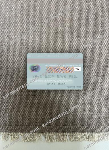 Russia Bank ZENIT mastercard photolook back